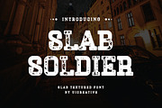 Slab Soldier Textured Font, a Slab Serif Font by UICreative (Thumbnail 1 of 12)