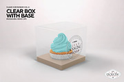 Clear Cupcake Box Packaging Mockup, a Cups & Container Mockup by INCDesign (Thumbnail 7 of 8)