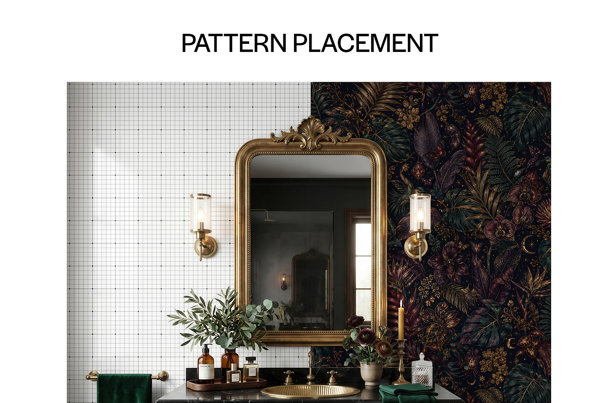 Dark Maximalist Wallpaper Mockup, a Household Mockup by 1001 mockups (Photo 3 of 10)