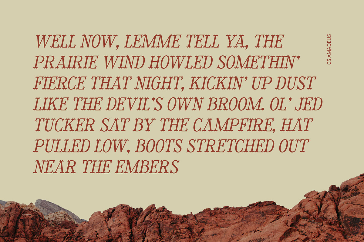 CS Amadeus – Tuscan Font, a Serif Font by Craft Supply Co. (Photo 4 of 8)