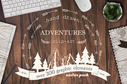 Hand drawn adventures clip-art, a Texture Illustration by Jukari_sun (Thumbnail 1 of 5)