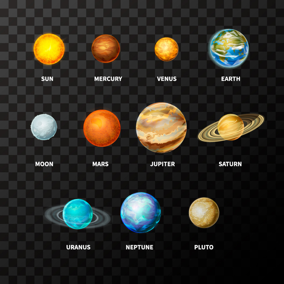 Realistic planets of solar system, an Object Graphic by BestPics