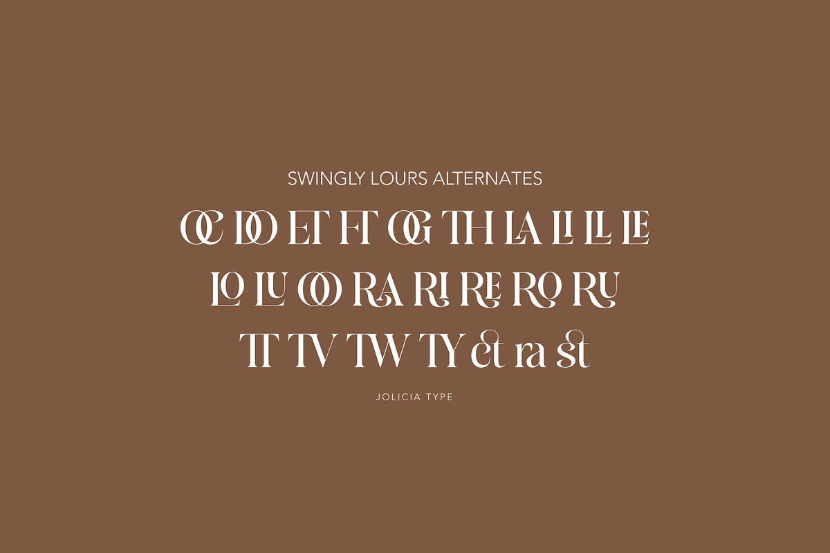 Swingly Lours | Magnificent Font, a Serif Font by Jolicia Type (Photo 4 of 11)