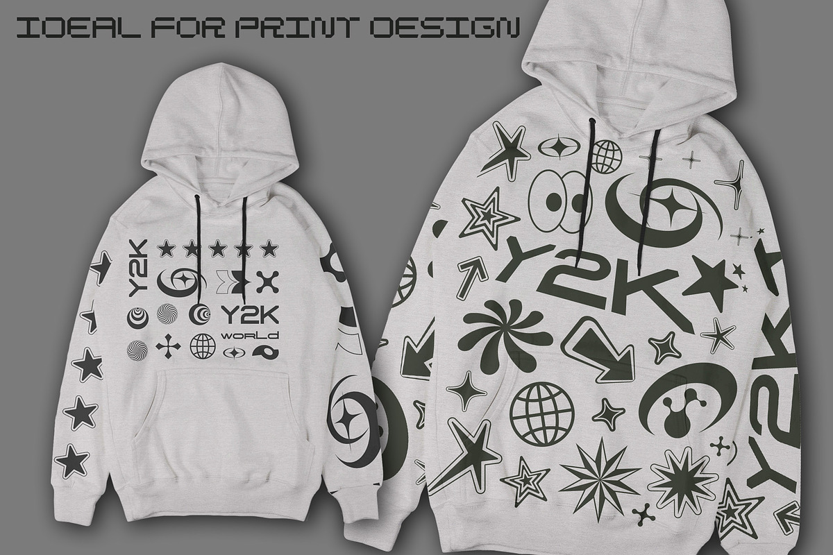 Y2K VECTOR SHAPES COLLECTION, a Pattern Graphic by craftlove (Photo 12 of 14)