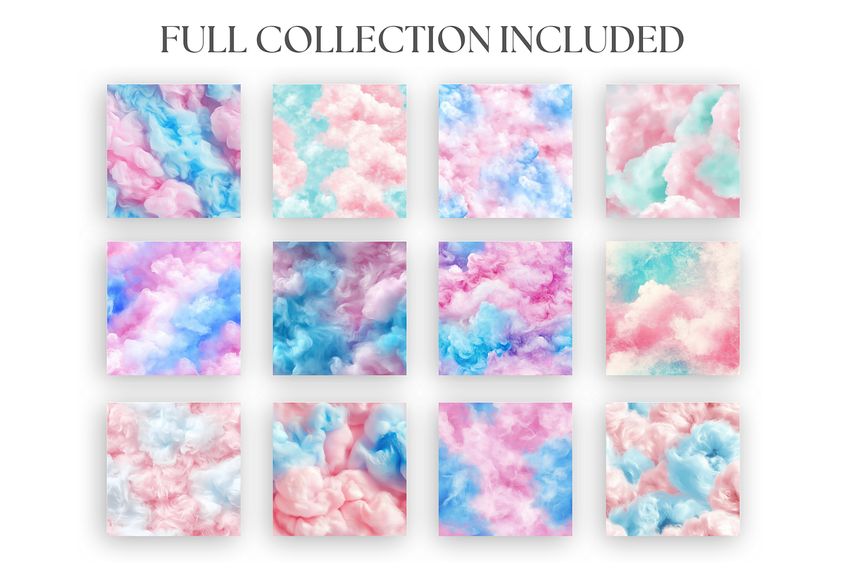 Cotton Candy Seamless Textures, a Texture Graphic by Artful Assets Boutique (Photo 2 of 4)