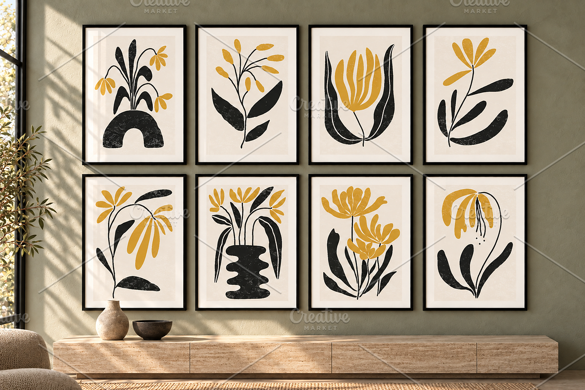 Abstract Botanical Gallery Wall Set, a Background Graphic by C Design Studio (Photo 3 of 21)