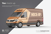 Cargo Van Mockup Set, a Product Mockup by WebAndCat (Thumbnail 1 of 12)