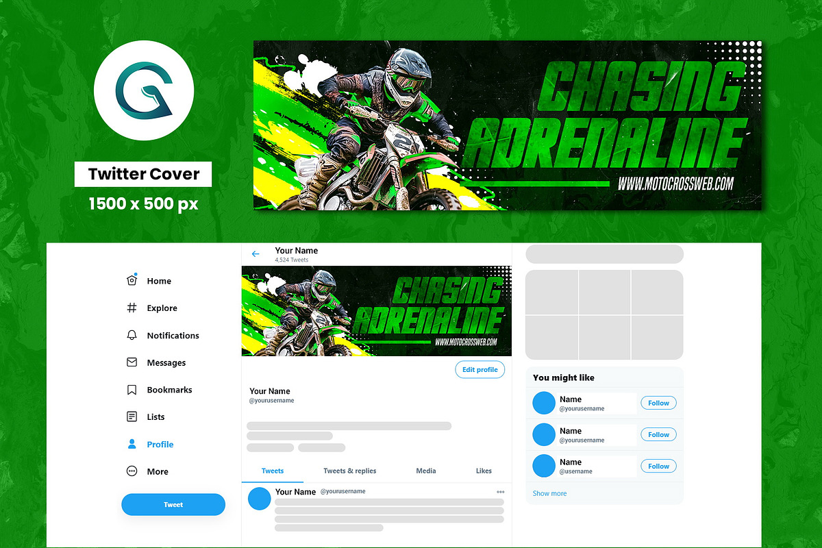 Motocross Team Social Media Template preview 4