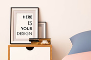 8 mockups posters in the bedroom, a Print Template by FilL239 (Thumbnail 2 of 9)