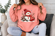 Christmas Snowman PNG Design, a Seasonal Illustration by Craft Nest (Thumbnail 3 of 6)