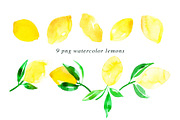 Watercolor Lemon Painting Bundle, an Illustration by Heartmade by Claudia (Thumbnail 2 of 4)
