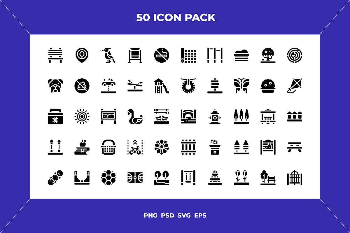 City park icons, an Outline Icon by Wencory (Photo 1 of 2)