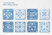 Watercolor Azulejos Collection, a Decorative Illustration by Decor Lines (Thumbnail 3 of 13)