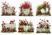 Whimsical Spring Fence Clipart, an Illustration by Craft Nest (Thumbnail 3 of 12)