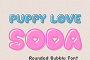 Retro bubble font - Puppy Lov Soda, a Handwritten Font by ZoloDesignHub (Thumbnail 9 of 9)