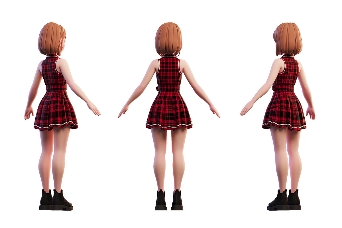 3D Stylized Girl_SG3FC, a Characters & Person 3D Model by LomellRueca (Photo 6 of 23)