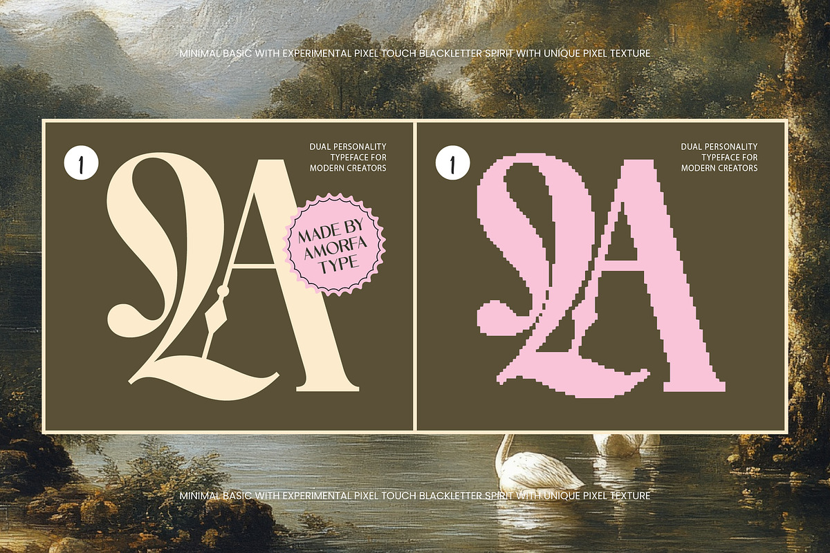 Choire Blackletter Pixel Display, a Blackletter Font by AmorfaType (Photo 6 of 8)