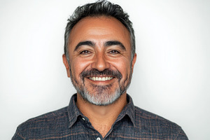 Confident smile of Latin businessman, a Photo by Pavel_design