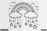 Dreamy Rainbow Cloud SVG PNG Bundle, an Illustration by Actual Pixel (Thumbnail 7 of 8)