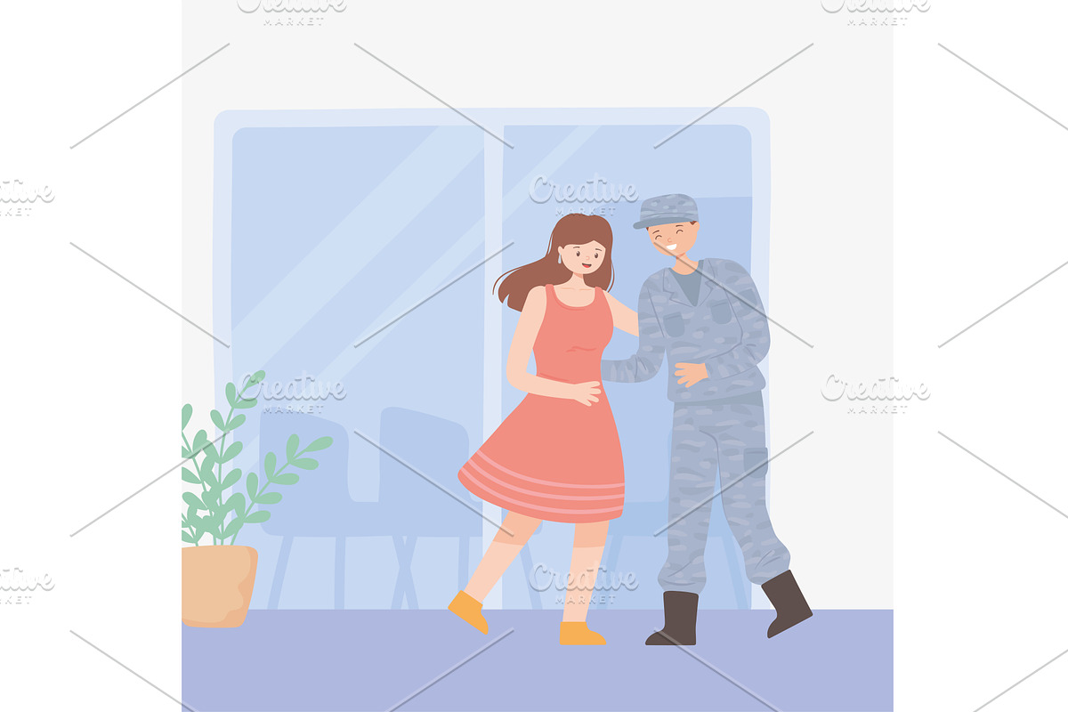 veteran at home, a Person Illustration by studiogstock