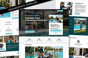 Pool Cleaning Squarespace Website