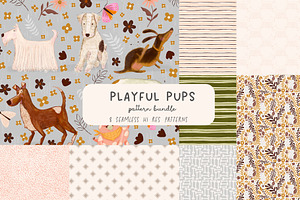 Cute Dog Seamless Digital Pattern