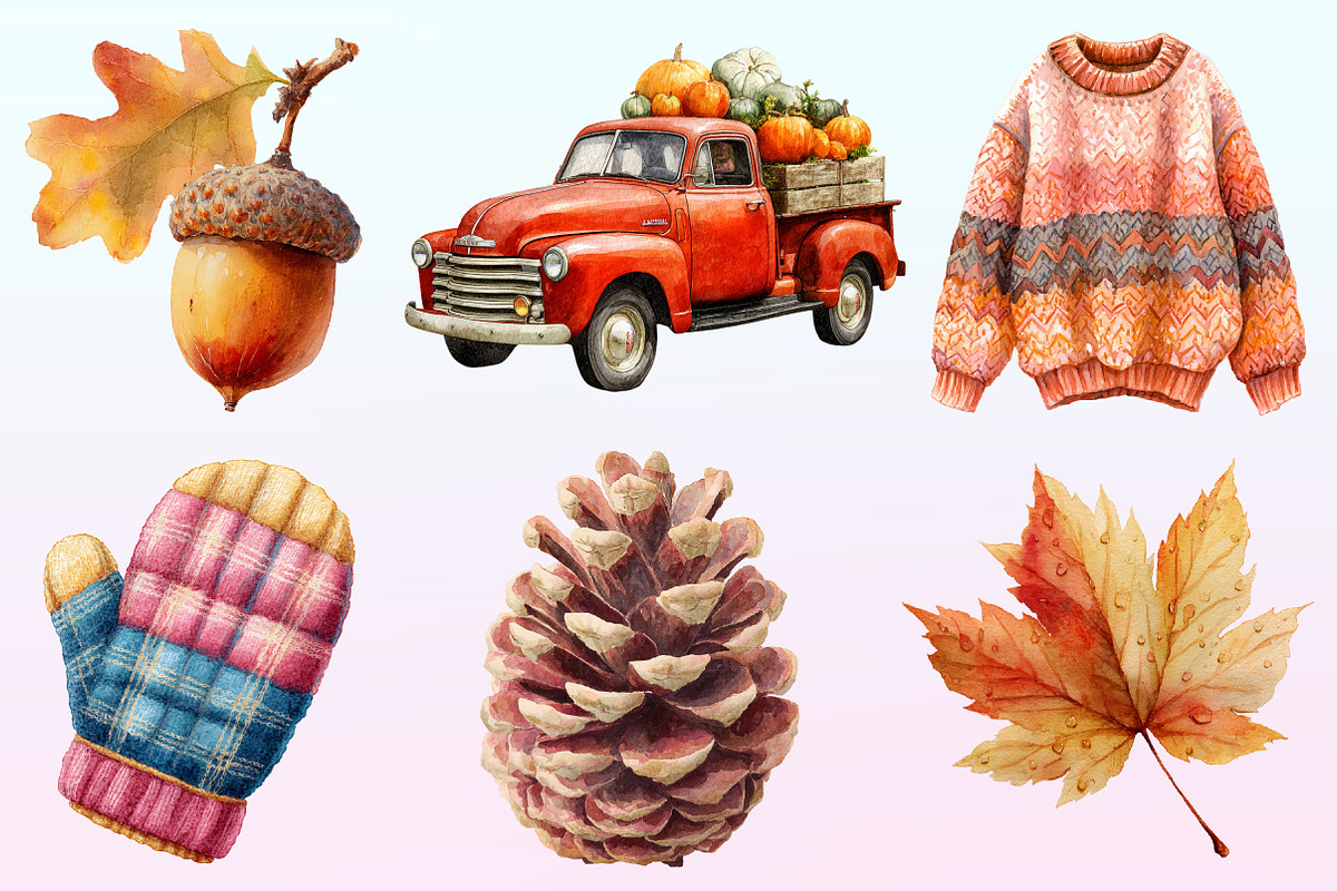 Watercolor Autumn Clipart, a Graphic by CitraGraphics (Photo 3 of 4)