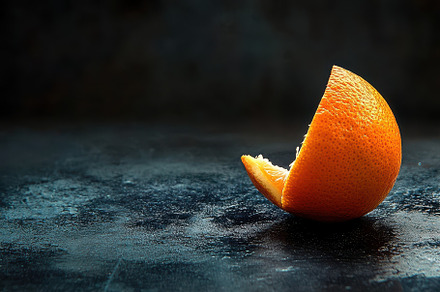 Fresh orange with textured peel on d, a Photo by Iftikhar Alam