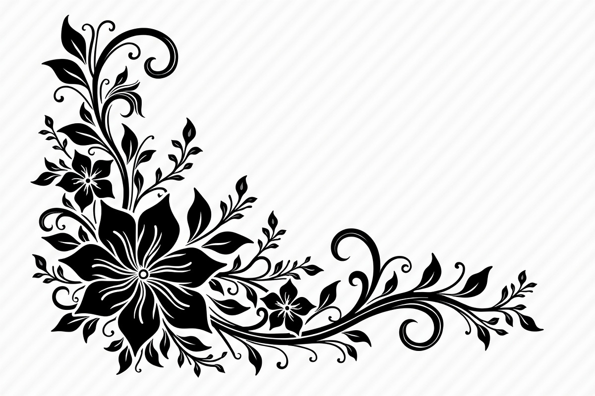 Elegant Floral Ornament Set, an Illustration by BIPLOB EXPERT (Photo 15 of 21)