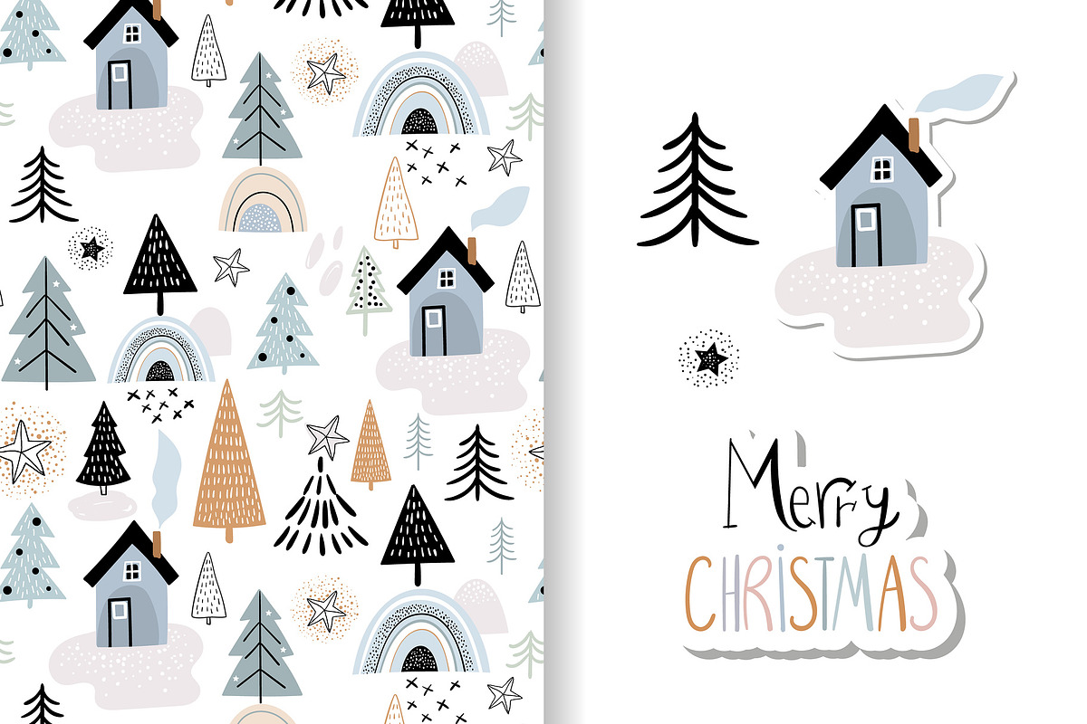 Scandinavian Christmas elements, an Animal Illustration by Letto studio (Photo 4 of 8)