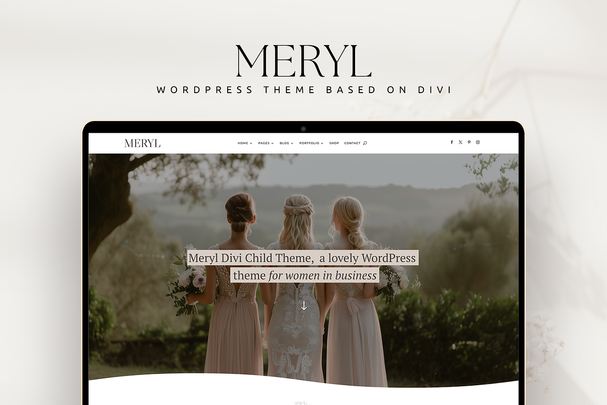 Photography Meryl WordPress Divi 5, a WordPress Template by Lovely Confetti (Photo 1 of 5)