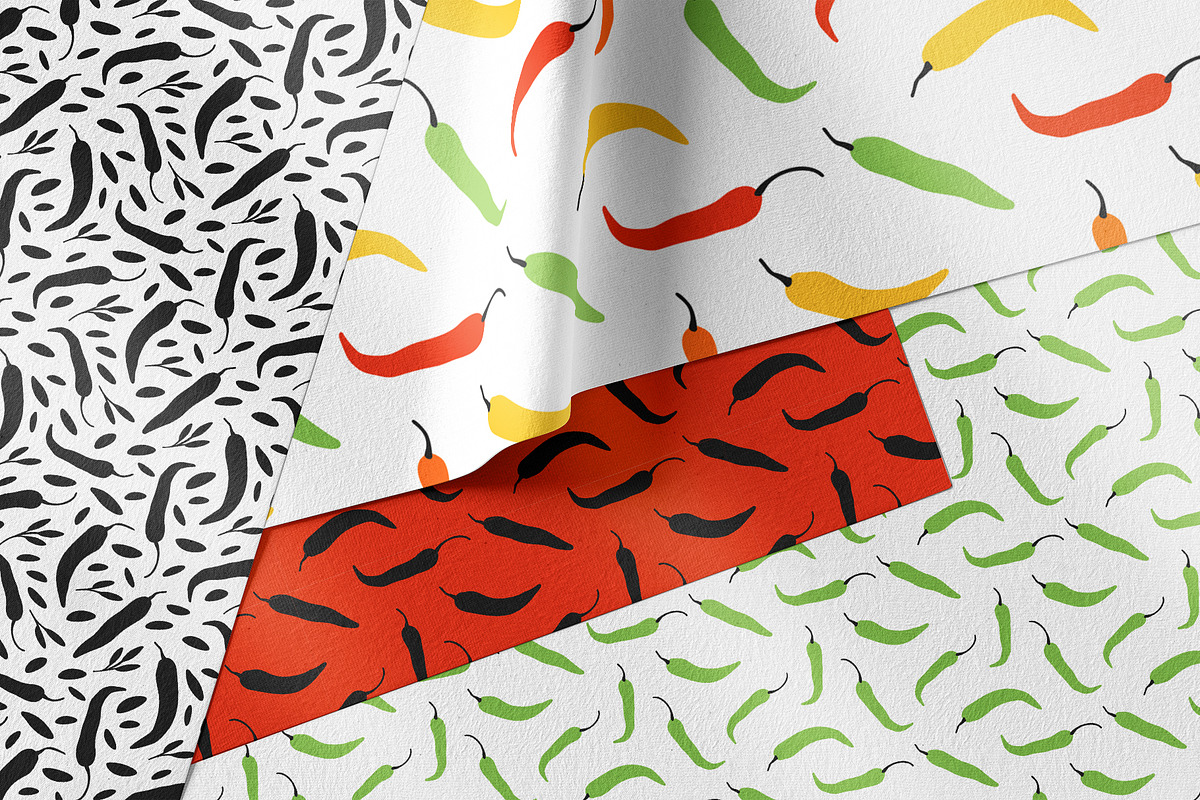 10 Hot Peppers seamless patterns, a Pattern Graphic by Midstream (Photo 3 of 4)