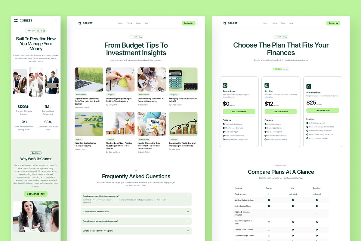 Coinest Finance SaaS Website Framer, a Websites & App Template by peterdraw (Photo 4 of 5)