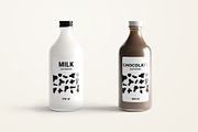 Fresh Milk Glass Bottle Mockup Set, a Product Mockup by PSD Market (Thumbnail 17 of 20)