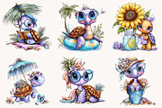 Whimsical summer turtle Clipart, a Seasonal Illustration by Designworld (Thumbnail 3 of 9)