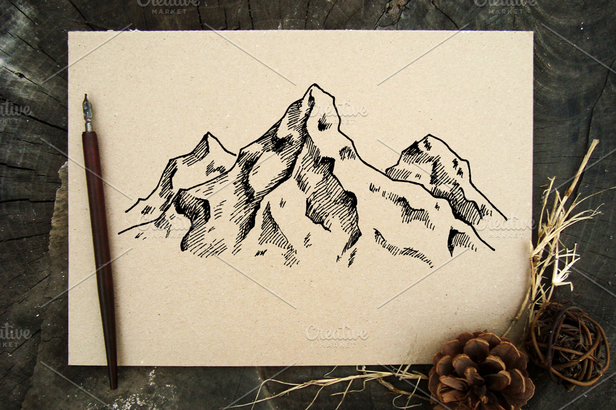 Mountain Vintage Sketches, an Illustration by Epine (Photo 5 of 5)