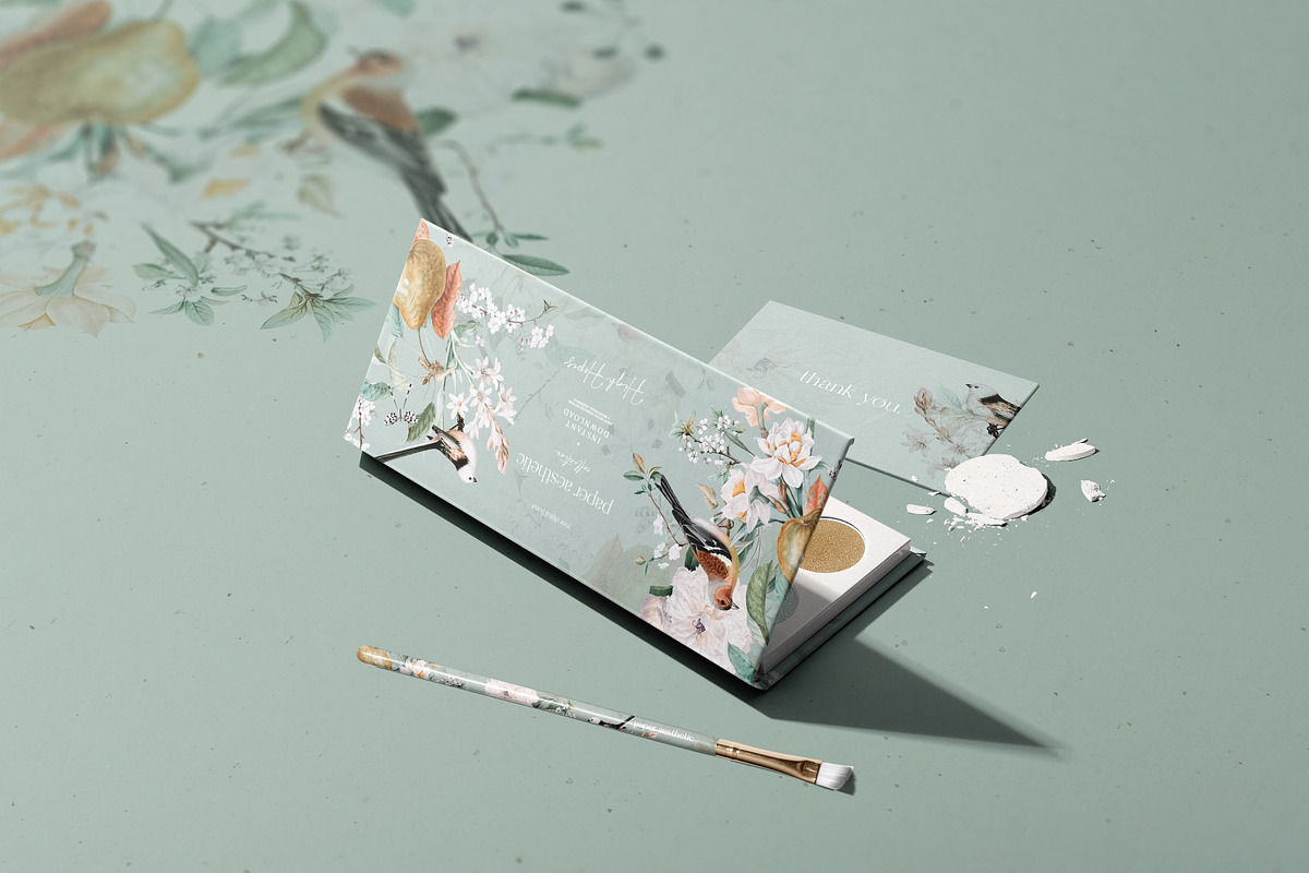 Spring Mint Birds Flower Pattern, a Pattern Graphic by paper aesthetic (Photo 7 of 10)