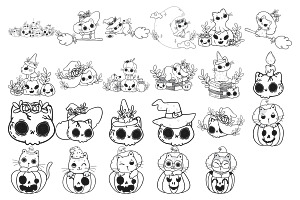 Halloween Cats Set 1