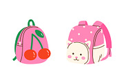 Cute School Backpack Vector Set, an Education Illustration by Annie Birdie (Thumbnail 3 of 7)