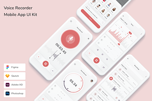 Voice Recorder Mobile App UI Kit