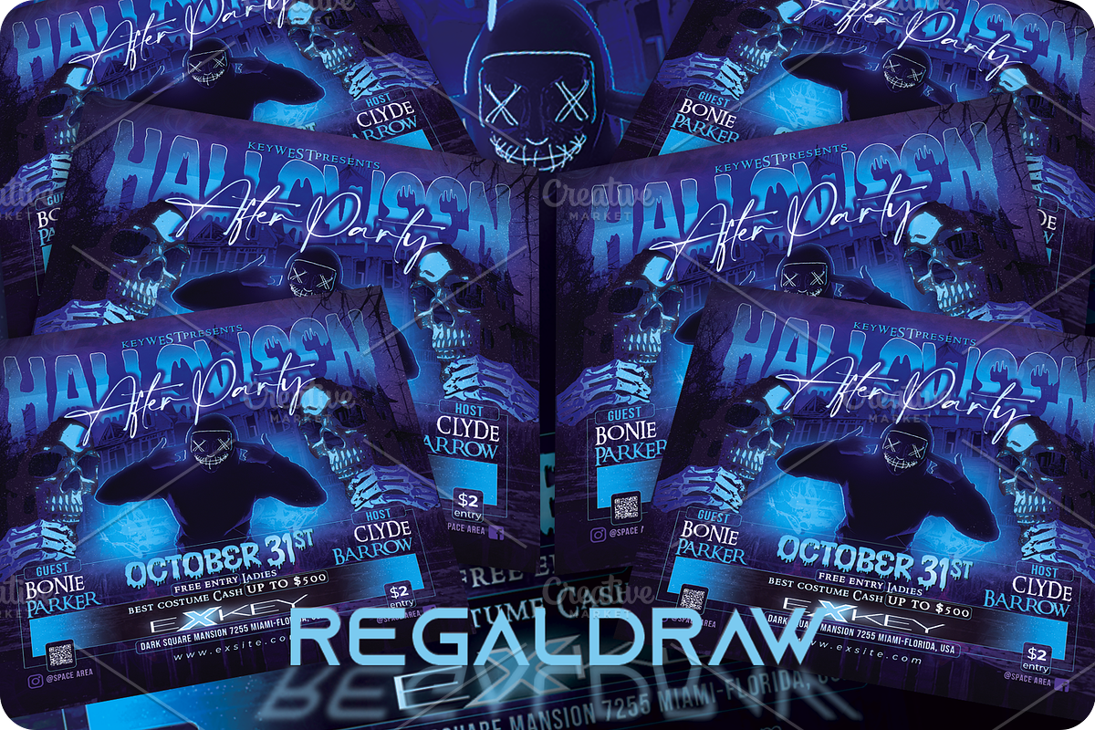 Halloween Party Flyer, a Flyer Template by regalDRAW (Photo 2 of 3)