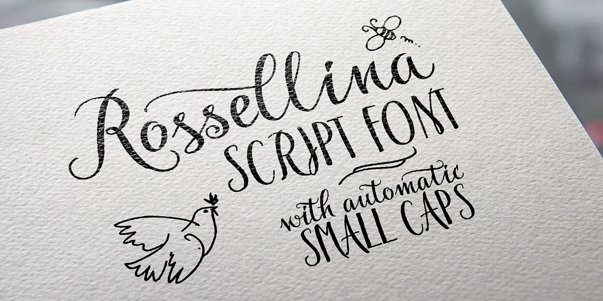 Rossellina, a Script Font by GRIN3 (Nowak) (Photo 1 of 8)