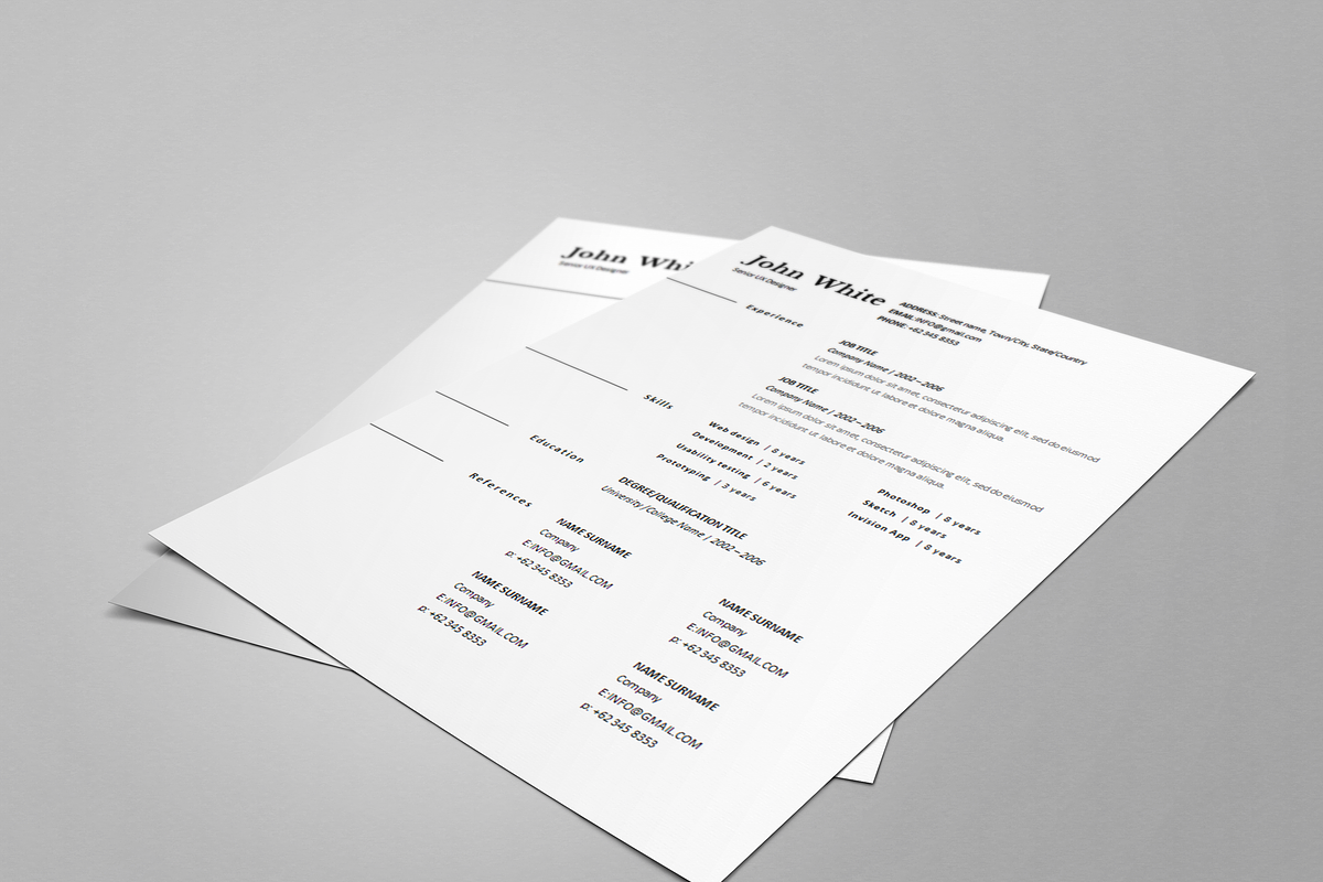 One page Resume CV + cover letter 2, a Resume Template by UX Design Mastery Shop (Photo 4 of 4)
