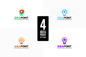 Set of Idea point logo designs