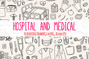 86 Hospital and Medical Vector Art, a Healthcare Illustration by Violet LeBeaux