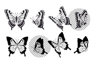 Butterfly silhouettes. Vector, a Graphic by DysenkaArt (Thumbnail 2 of 2)
