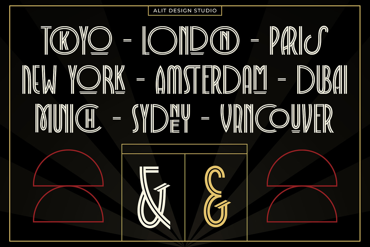 Decola Art Deco Typeface, a Serif Font by alit design (Photo 14 of 15)