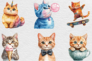 Quirky Cats Sublimation Clipart, an Illustration by Black Bird Studio (Thumbnail 6 of 6)