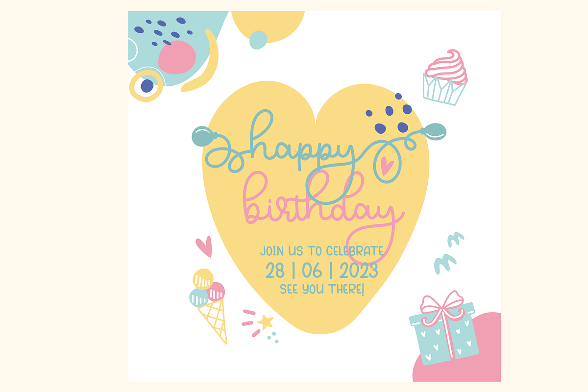 picky nice | Birthday Font, a Script Font by BearyType Studio (Photo 3 of 7)