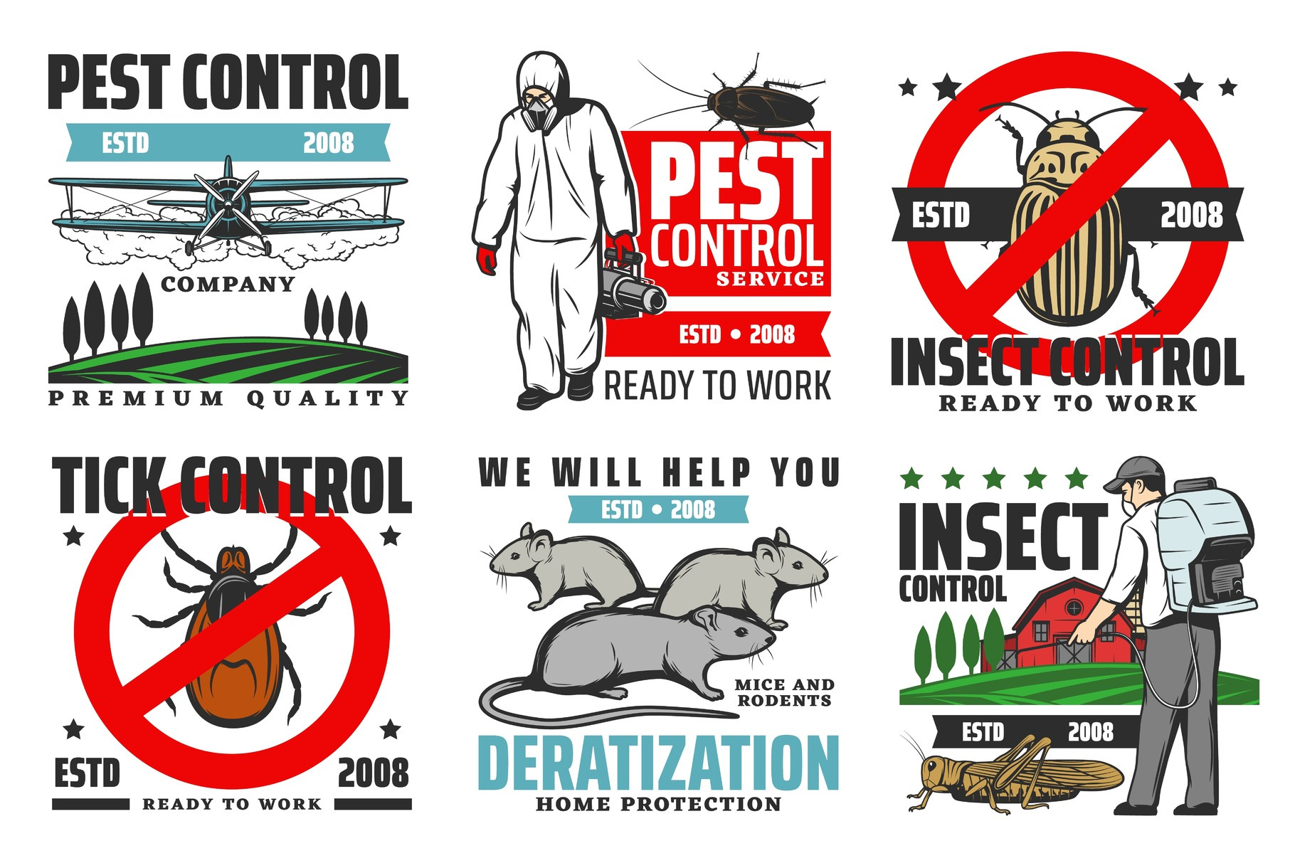 Professional pest control | Illustrations ~ Creative Market